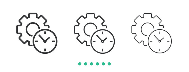 Repair time icon. Thin line icon vector