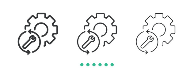 Maintenance icon. Thin line icon vector