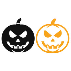 Halloween Pumpkins Vector Illustration with Jack O Lantern Designs