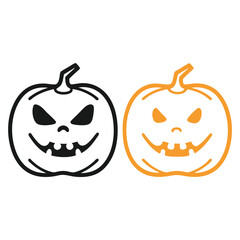 Halloween Pumpkins Icons Spooky and Fun Vector Graphics for Festive Designs