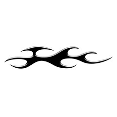 3D black tribal tattoo design element