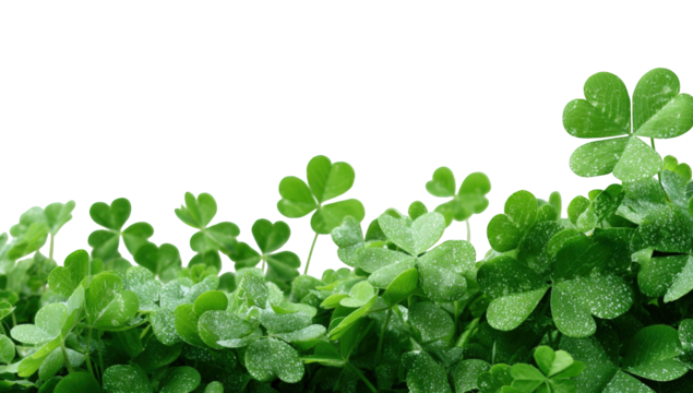 Close-up of a cluster of clover leaves