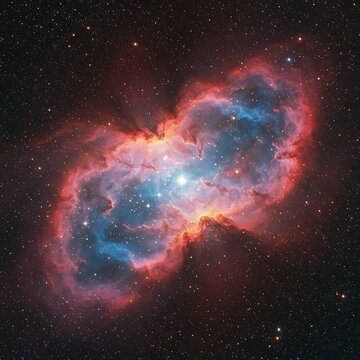 深紅と蒼の宇宙舞踏