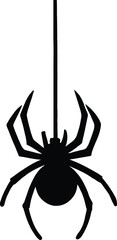 Hanging Silhouette Spider Halloween Decoration Creepy and Spooky