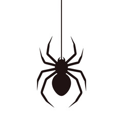 Hanging Silhouette Spider Halloween Decoration Creepy Crawly Arachnid