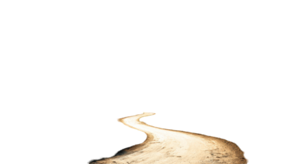 Empty, winding dirt road