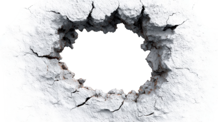 A hole punched through a wall
