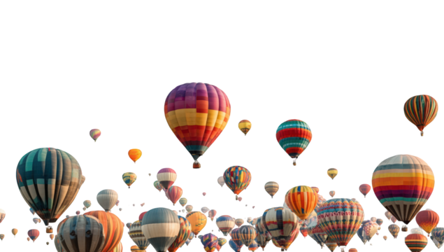 Colorful hot air balloons in flight (5)
