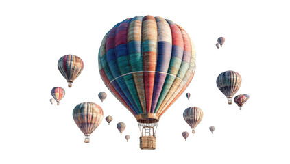 Naklejka premium Colorful hot air balloons in a cluster (2)