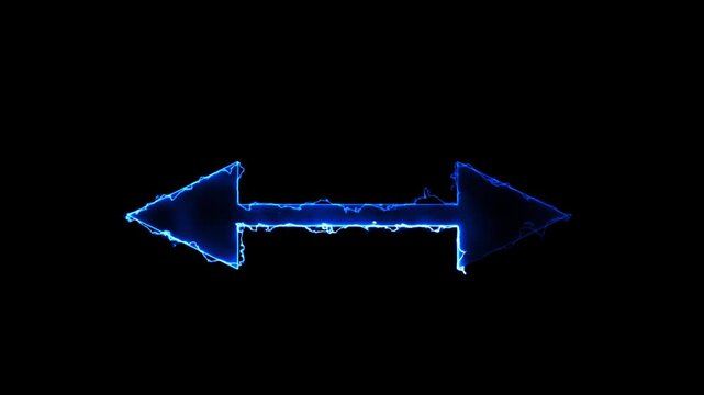 Blue vector arrow on a black background, representing business growth and success