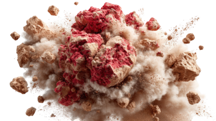 Exploding multicolored rocks