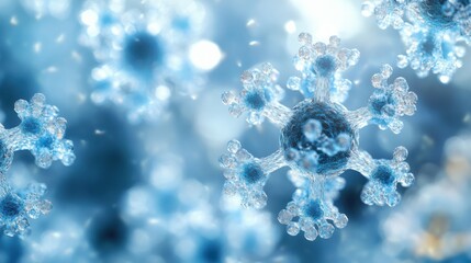 Multiple Blue Branched Molecular Structures