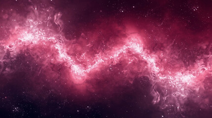 Pink Nebula Galaxy: Vibrant Cosmos and Mystical Stars in the Universe - Astronomy and Science Fiction Background
