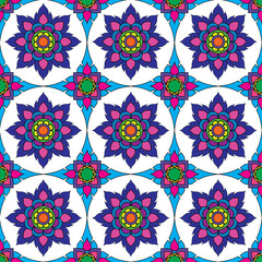 seamless vector  pattern with flowers