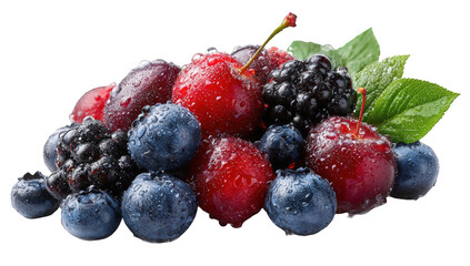 A cluster of fresh berries