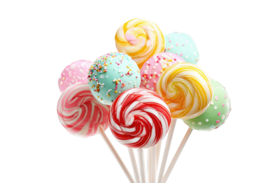 Colorful lollipop bunch