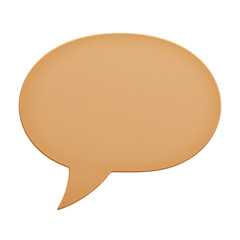 Oval speech bubble design with a smooth surface and pointed tail for comics or conversations on a plain white background for communication or messaging concepts