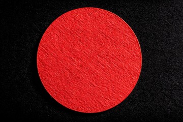 Red textured circle on black background