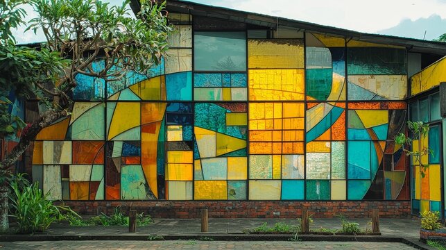 building art and glassed efect