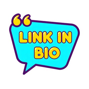 Link in Bio Colorful Speech Bubble Icon