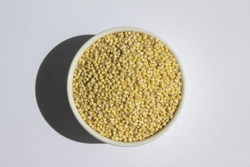 It's millet rice in a bowl.