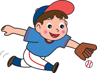 少年野球の守備
