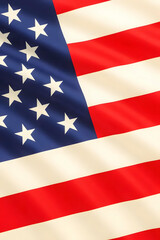 American Flag waving proudly with vibrant colors representing freedom and patriotism