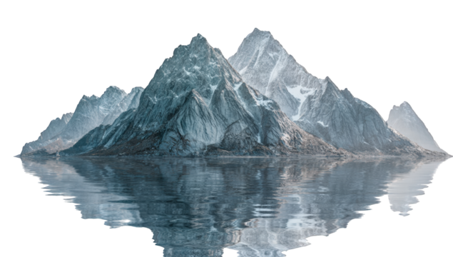 Mountain reflected in a calm lake