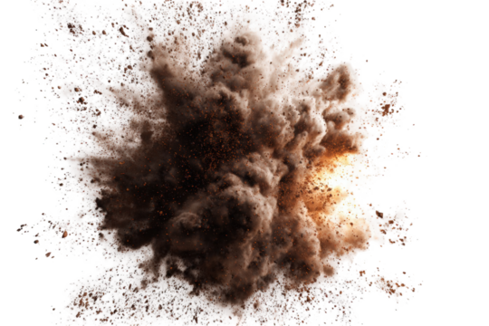 Exploding brown dust cloud (1)