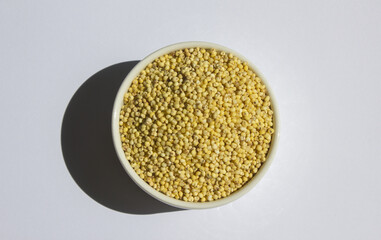 It's millet rice in a bowl.