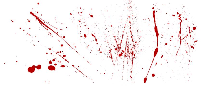 Red Blood Splatter for Science and Medical Education, Social Issues Awareness, and Graphic Design Resource