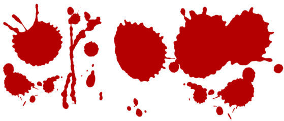 Red Blood Splatter for Science and Medical Education, Social Issues Awareness, and Graphic Design Resource
