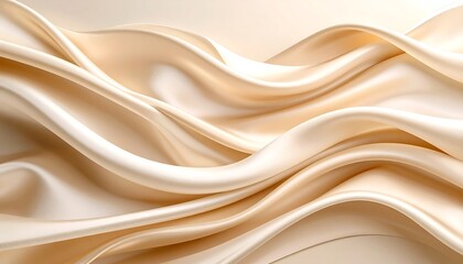Obraz premium Elegant Draped Beige Silk Fabric Texture