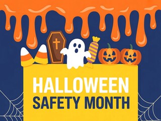 Celebrate halloween safety month with spooky decorations and sweet treats for a fun and safe holiday