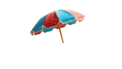Vibrant striped beach umbrella