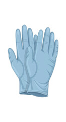 Fototapeta premium Pair of Blue Disposable Medical Gloves.