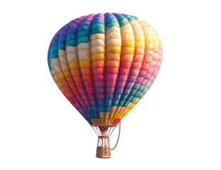 Fototapeta premium Colorful hot air balloon against black background (26)