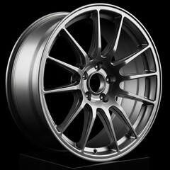 Gunmetal Multi-Spoke Alloy Rim Front View, Studio