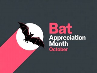 Celebrate bat appreciation month in october with a striking silhouette against a moonlit sky