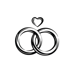 Intertwined Hearts Elegant Symbol of Love and Affection Expressing Romance Connection and Partnership in a Minimalist Artistic Design