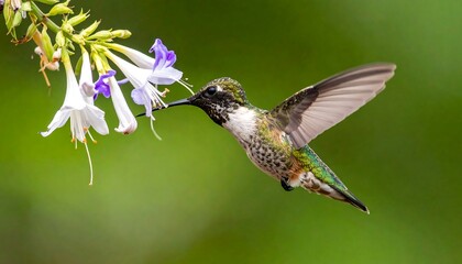 Fototapeta premium Hummingbird seeking nectar.