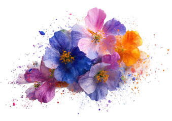 Vibrant floral explosion in pastel hues