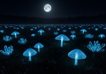 月の光と幻想の菌類