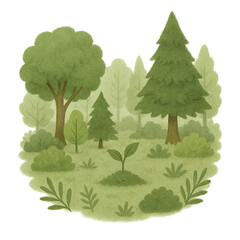 Fototapeta premium set of trees