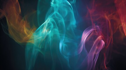 Obraz premium Colorful Smoke Swirls with Soft Light Effects for Background or Abstract Art Designs