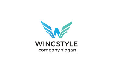 Obraz premium Unique W Brand Identity Logo