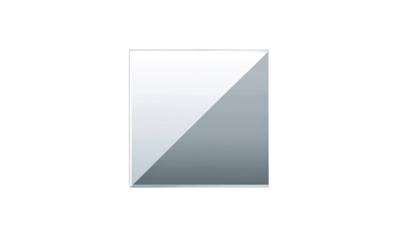 A square, glossy, metallic object.  Diagonal gradient from light gray to dark gray.  Slight, irregular, outlined edges