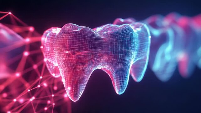 Digital visualization of futuristic tooth technology