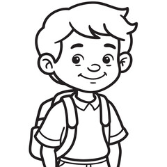 Cute Student Boy Illustration