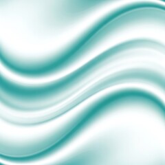 Fototapeta premium Teal and White Abstract Wavy Background.